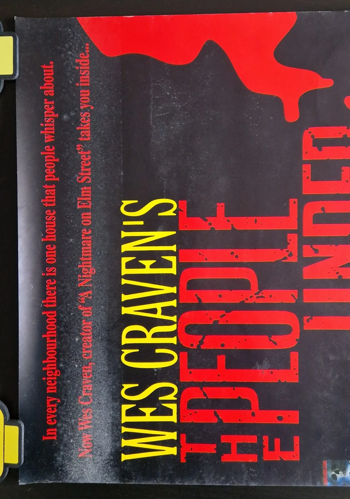 The People Under the Stairs 1991 Wes Craven VHS Video Store Promo Poster – A2, изображение 2