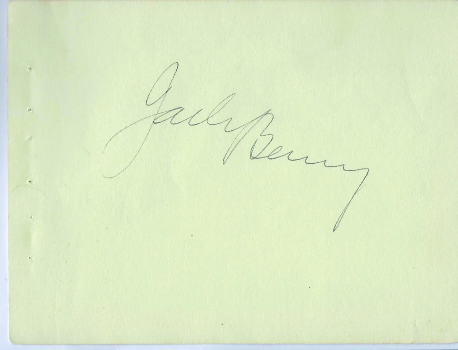 JACK BENNY — JACK BENNY signature piece plus 8x10 photo, image 2