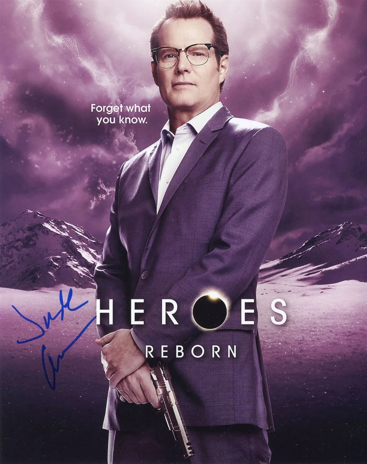 Jack Coleman — Jack Coleman signed Heroes Reborn 8x10 Noah Bennet promo photo