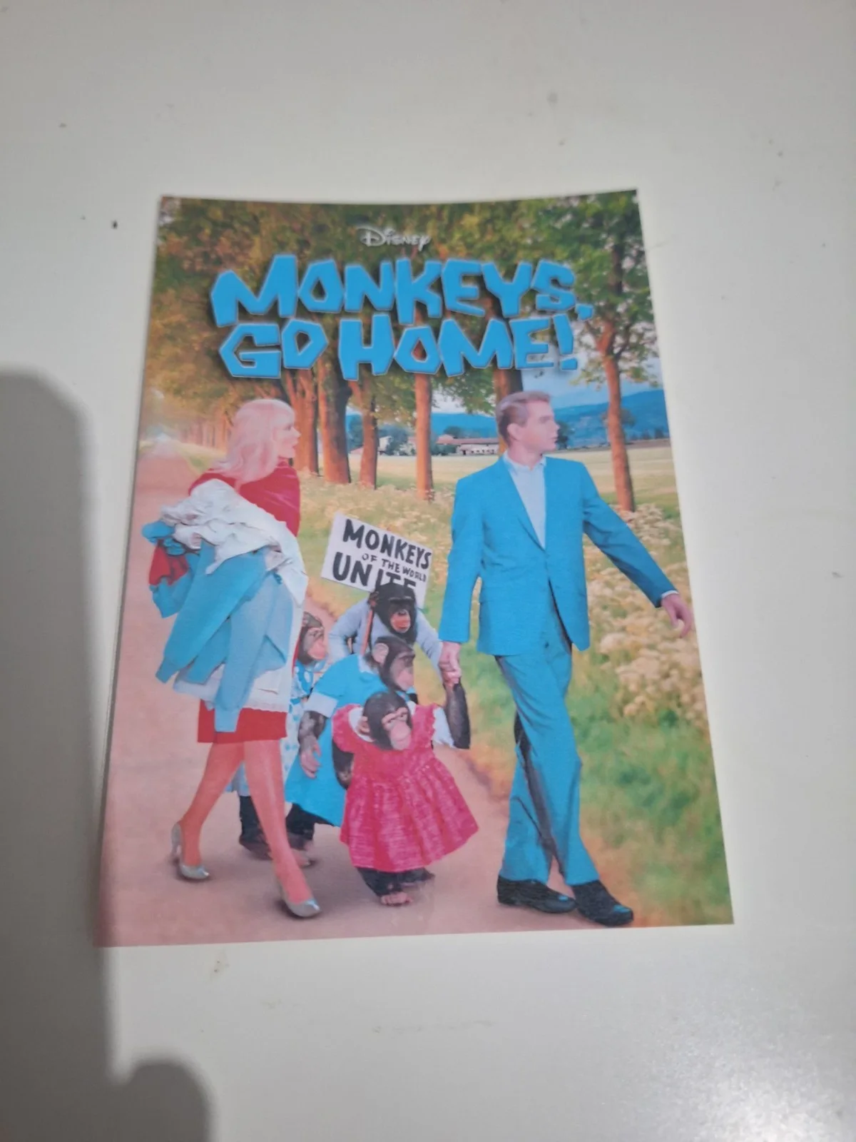 Walt Disney Monkeys Go Home 1967 Reproduction Postcard Vintage Family Comedy, изображение 4