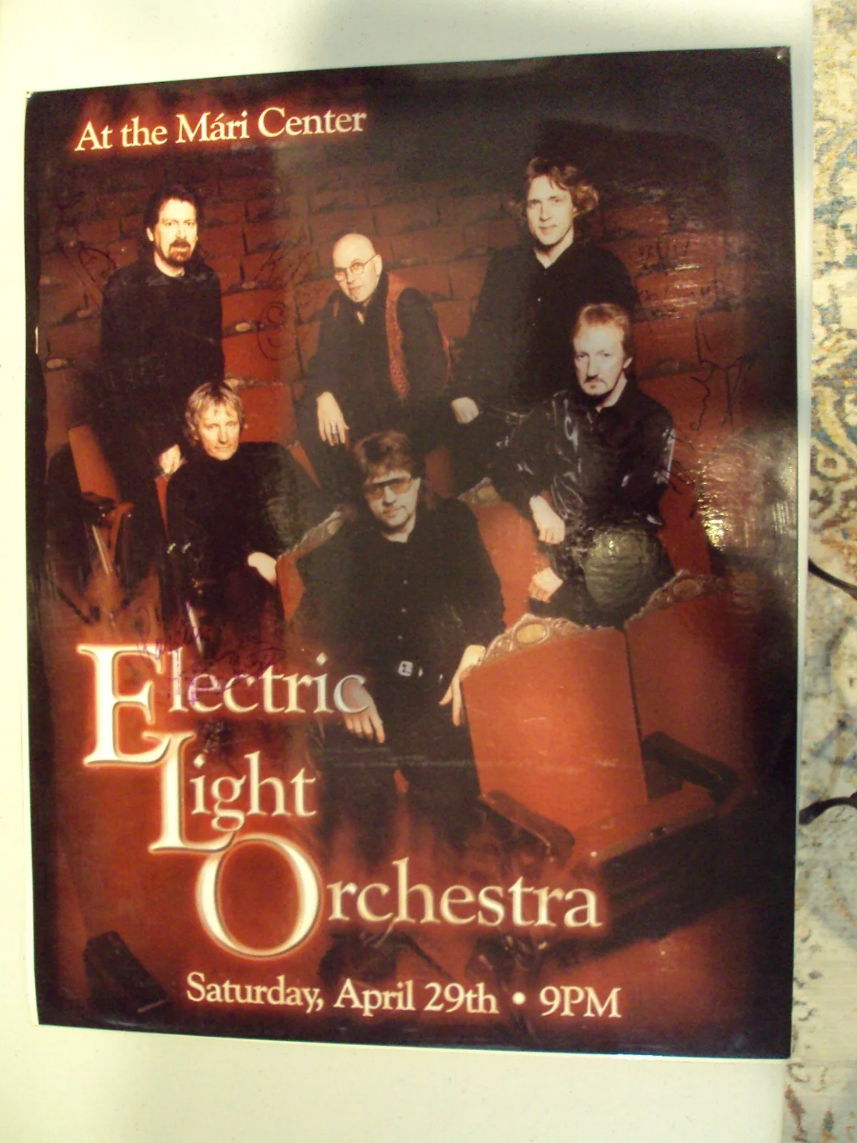 Electric Light Orchestra Autographed Poster w/ 5 Signatures & Event Staff Pass, изображение 2