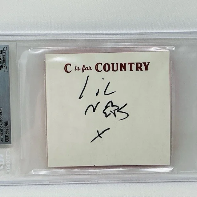 Lil Nas X Autographed Signed Cut C Is For Country Bookplate Beckett BAS, изображение 3