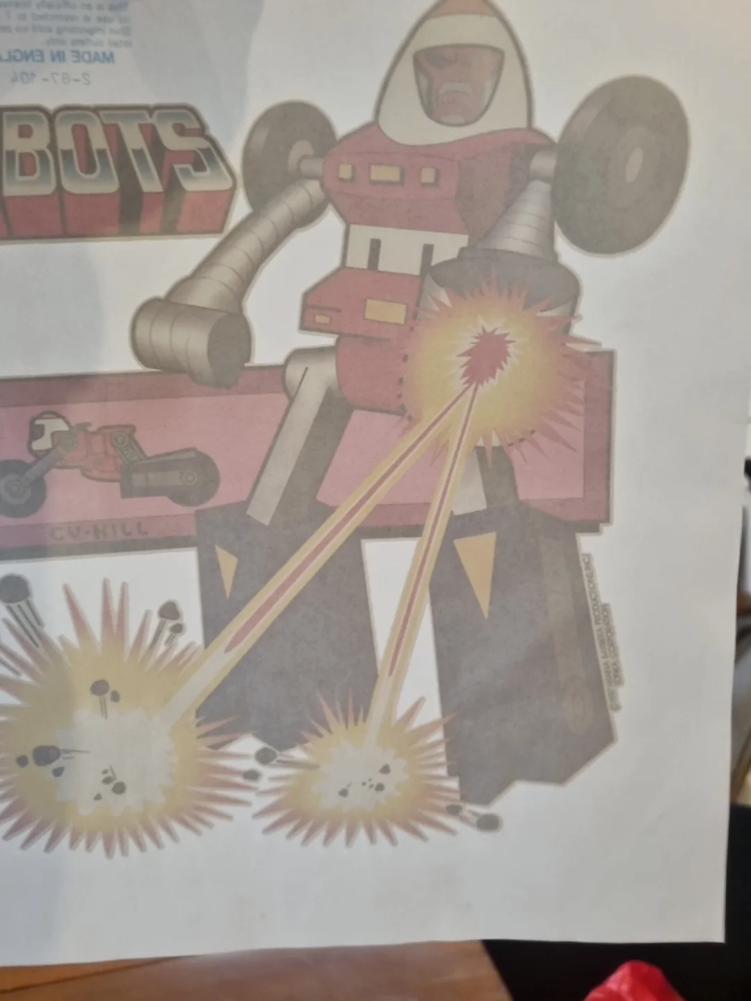 GOBOTS Rare Vintage T-shirt transfer Genuine Original Rare 1980s, image 2