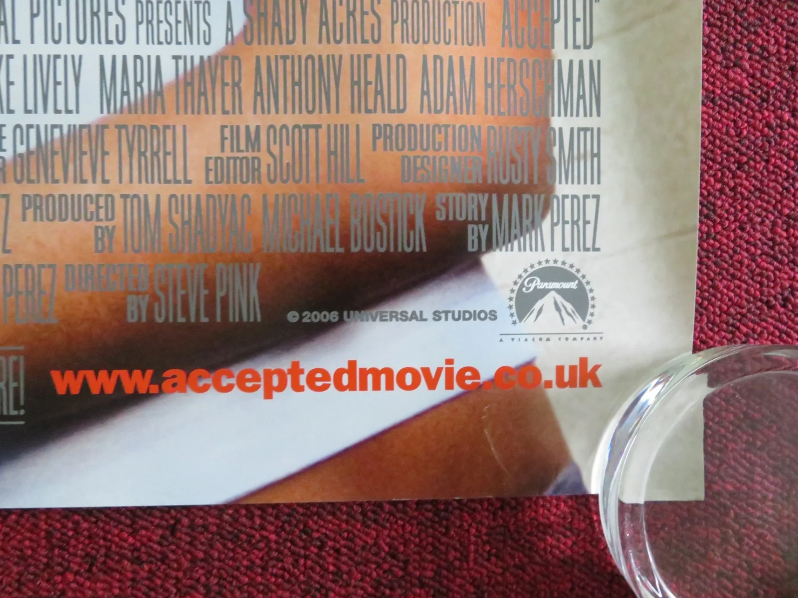 ACCEPTED UK QUAD ROLLED POSTER JUSTIN LONG JONAH HILL BLAKE LIVELY 2006, изображение 5