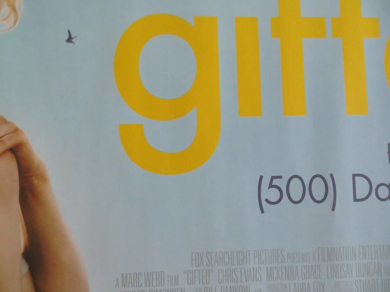 GIFTED UK QUAD ROLLED POSTER CHRIS EVANS MCKENNA GRACE OCTAVIA SPENCER 2017, изображение 2