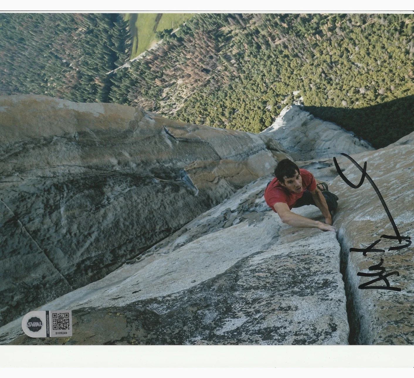 Alex Honnold — Alex Honnold autographed signed 8x10 photo Swau Coa Cert Free Solo Rock Climb 4