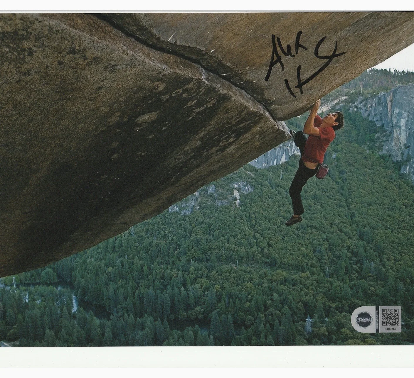 Alex Honnold — Alex Honnold autographed signed 8x10 photo Swau Coa Cert Free Solo Rock Climb 3