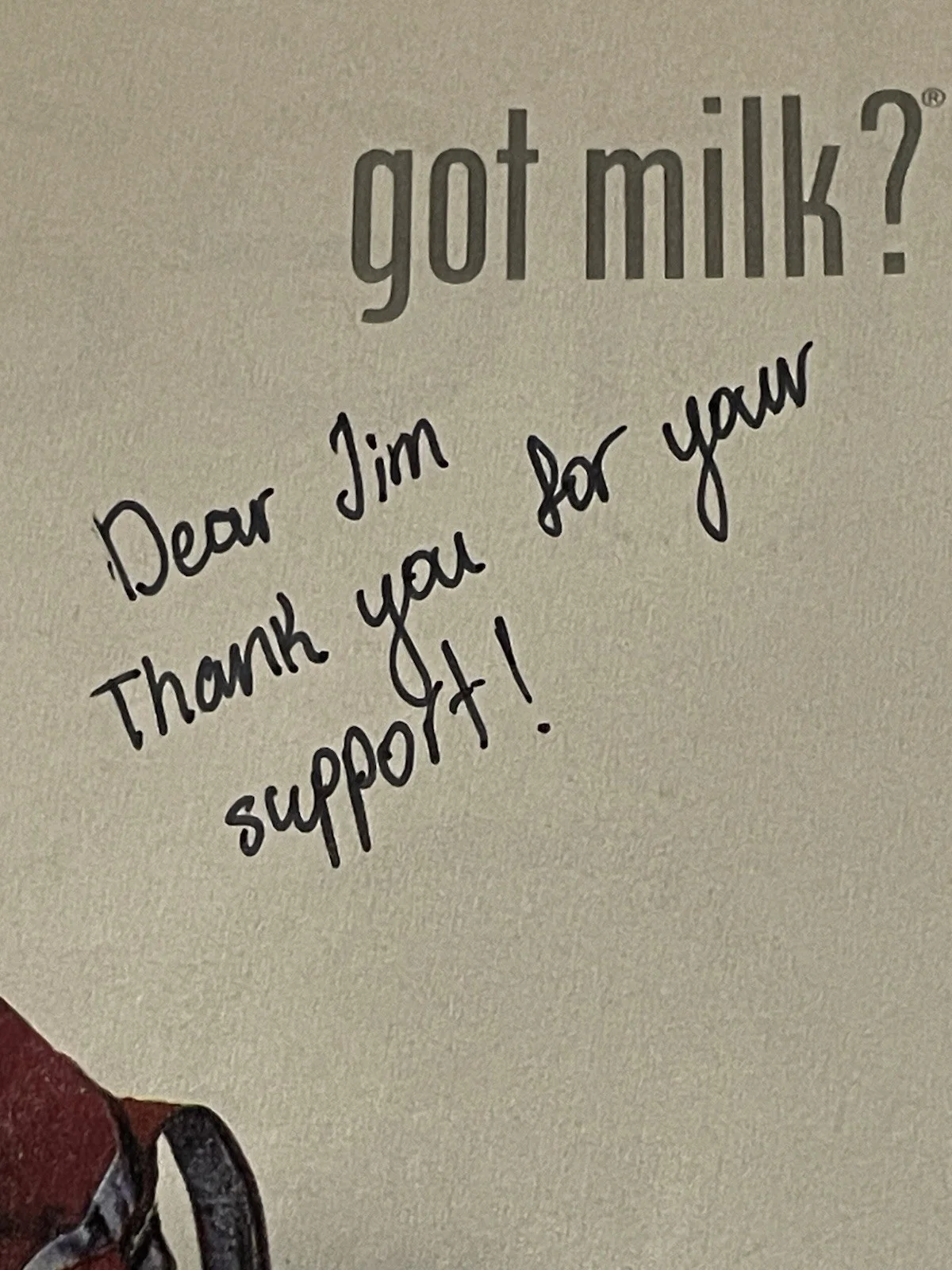 Namchinkhand Damba, Enkhjargal Dashbaljir — RARE Cirque Du Soleil Signed Got Milk Ad Magazine Photo Signed by 2 Plus Note, image 3