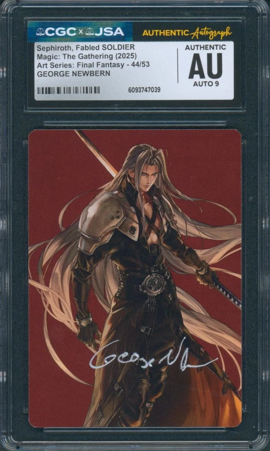 George Newbern — George Newbern Signed MTG Magic Art Card Final Fantasy Sephiroth CGC x JSA SLAB