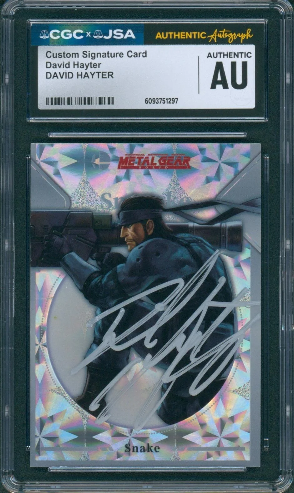 David Hayter — David Hayter Signed Camilii Card Metal Gear Solid Snake Autograph CGC x JSA SLAB