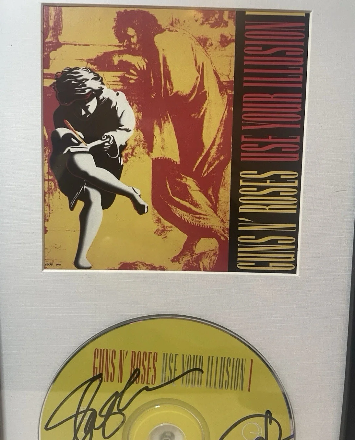Guns N Roses Signed Use Your Illusions 1 CD Duff Slash Framed JSA COA, image 3
