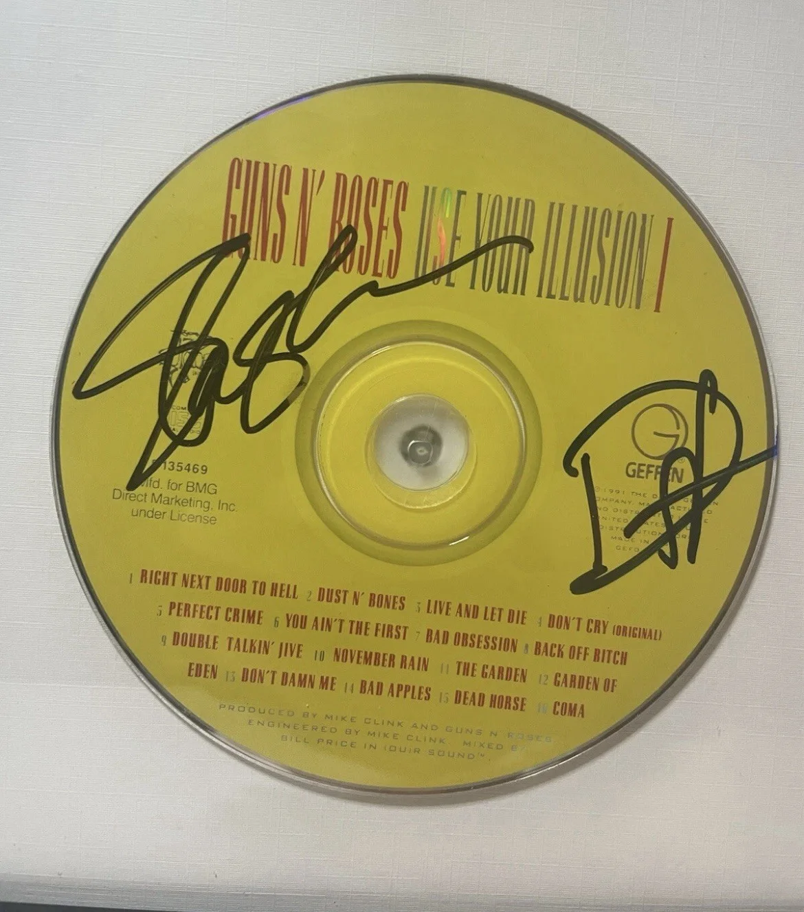 Guns N Roses Signed Use Your Illusions 1 CD Duff Slash Framed JSA COA, image 4