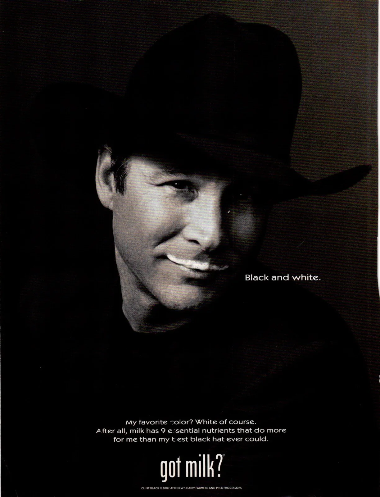 Clint Black — Clint Black Signed Got MIlk Ad Magazine Photo, image 3
