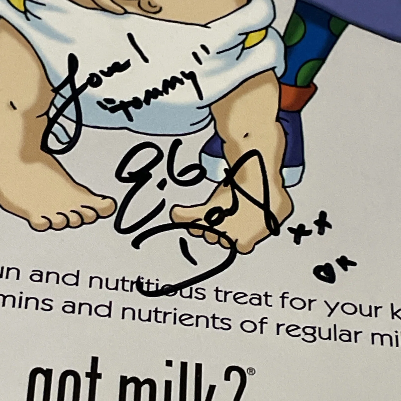 E.G. Daily, Cheryl Chase — E.G. Daily Cheryl Chase Signed Rugrats Got Milk Ad Magazine Photo, изображение 2