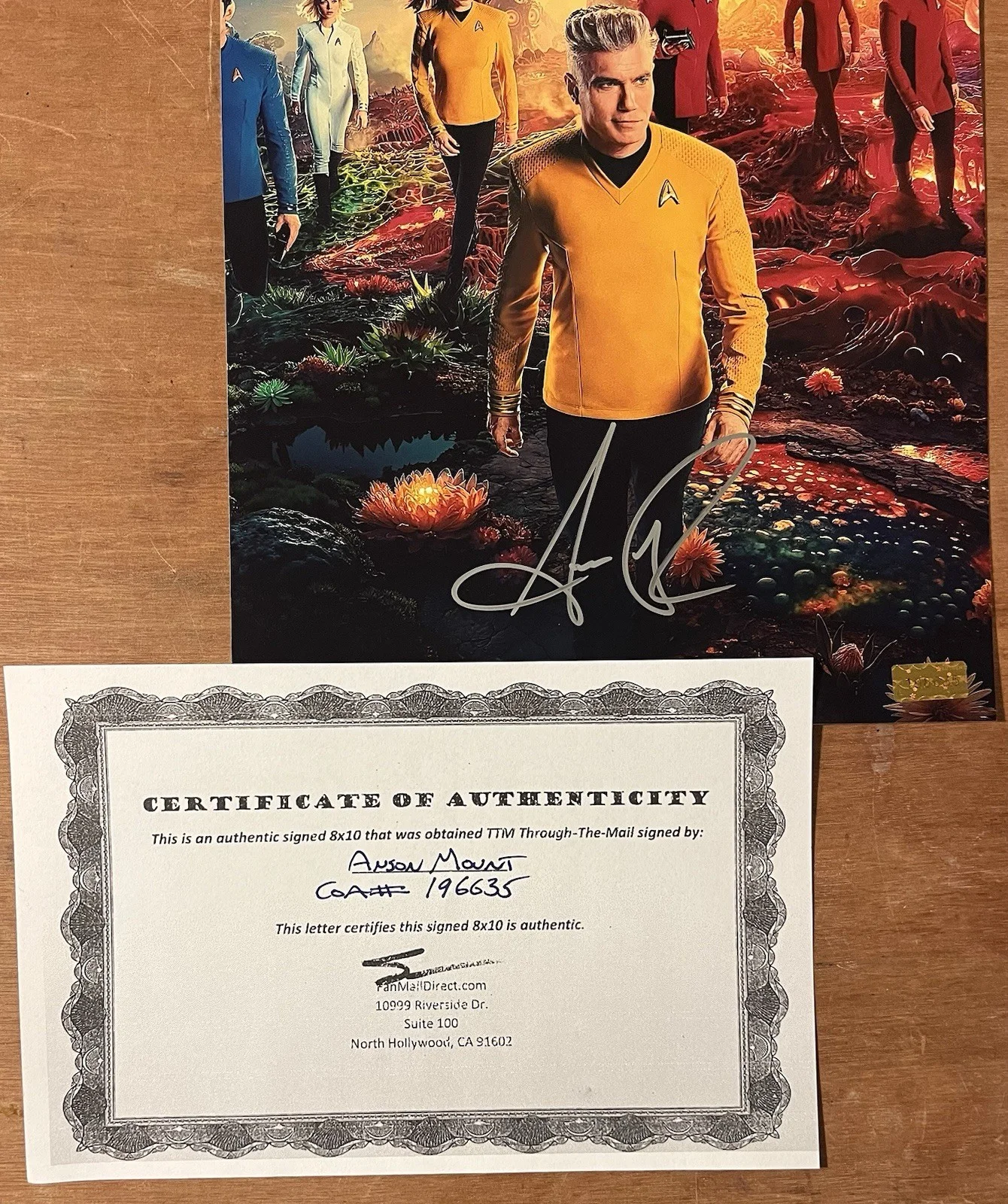 Anson Mount Signed Autographed 8x10 Star Trek Strange New Worlds Photo With COA, изображение 2