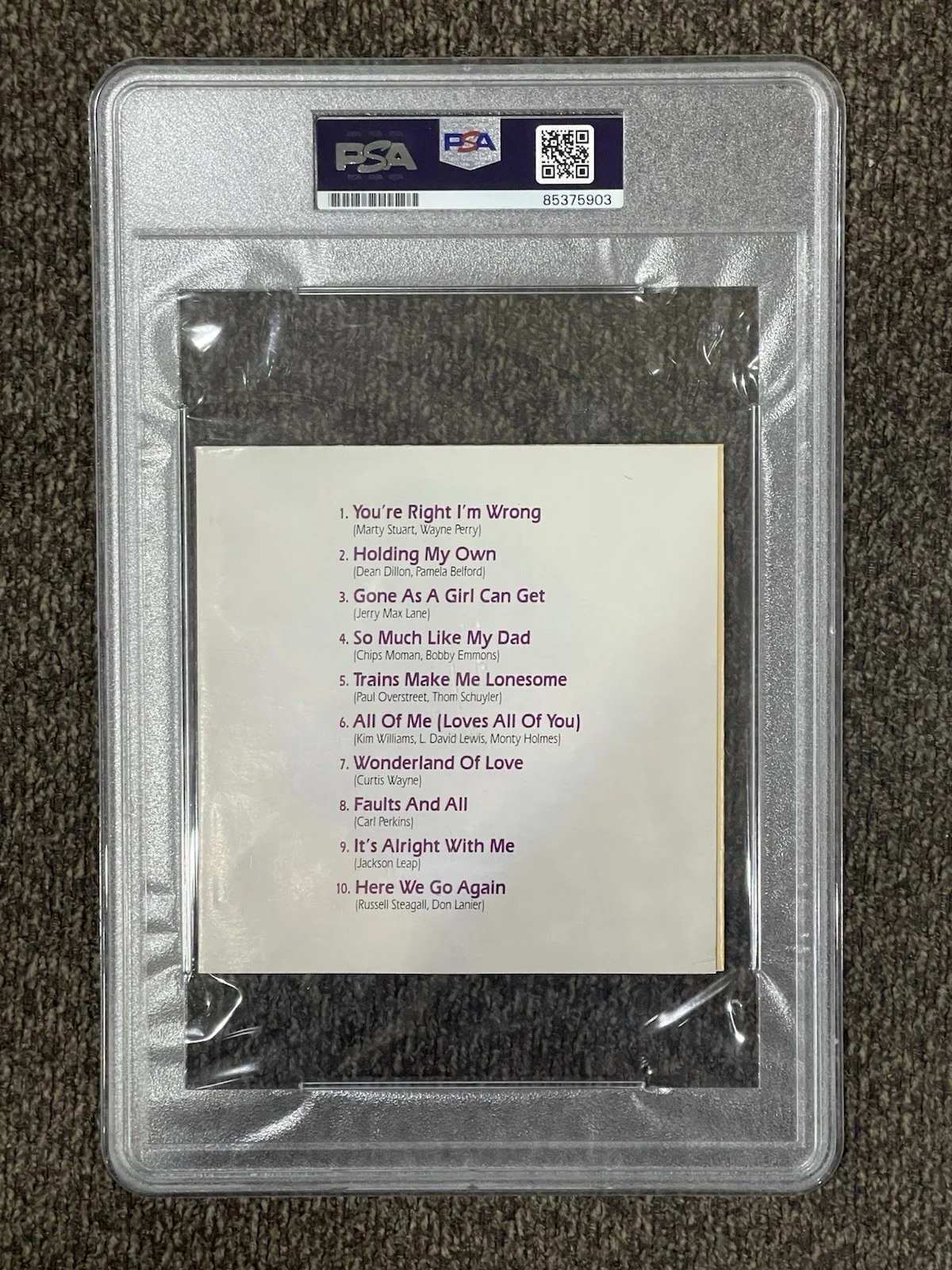 George Strait Signed CD cover PSA DNA Authenticated King Of Country, изображение 2