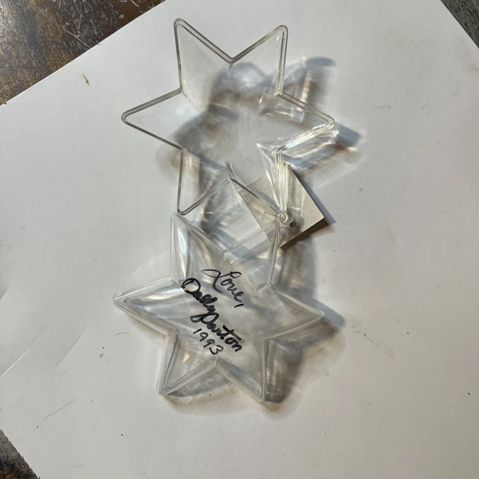 Dolly Parton Signed Star Ornament Dolly World ?1993￼, image 3