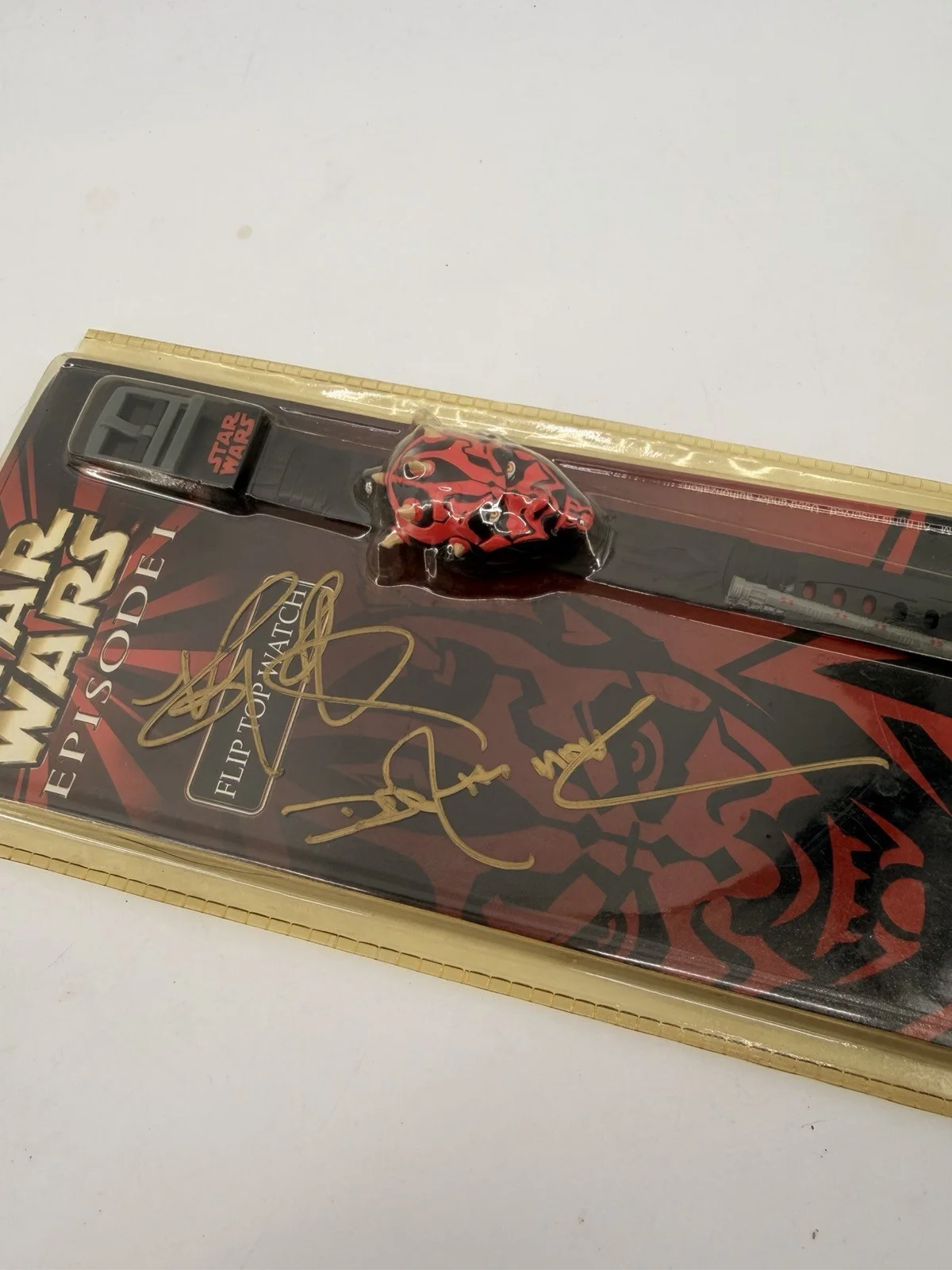 Signed Star Wars Darth Maul Watchit Flip Top Watch - Ray Park Autograph - Open, изображение 4