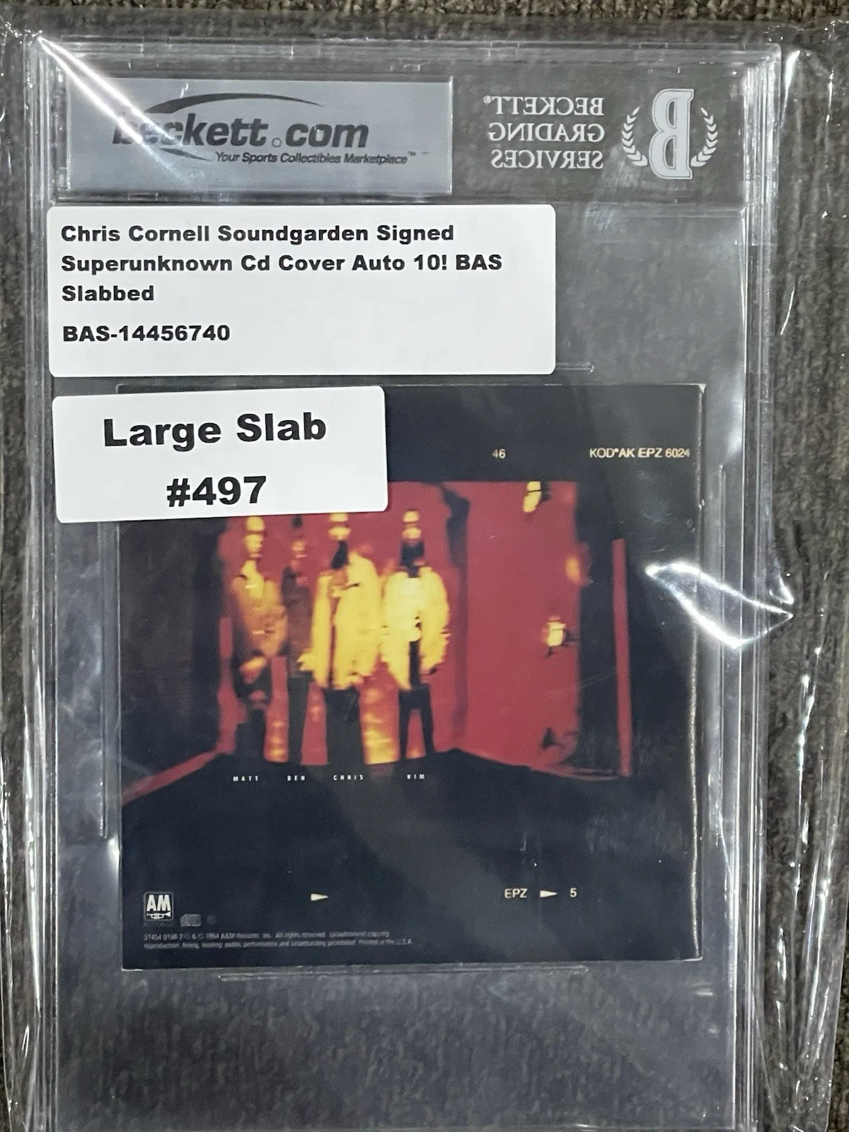 Signed Chris Cornell Cd Cover Gem Mint 10 Auto Rare! Beckett BAS Soundgarden, изображение 4