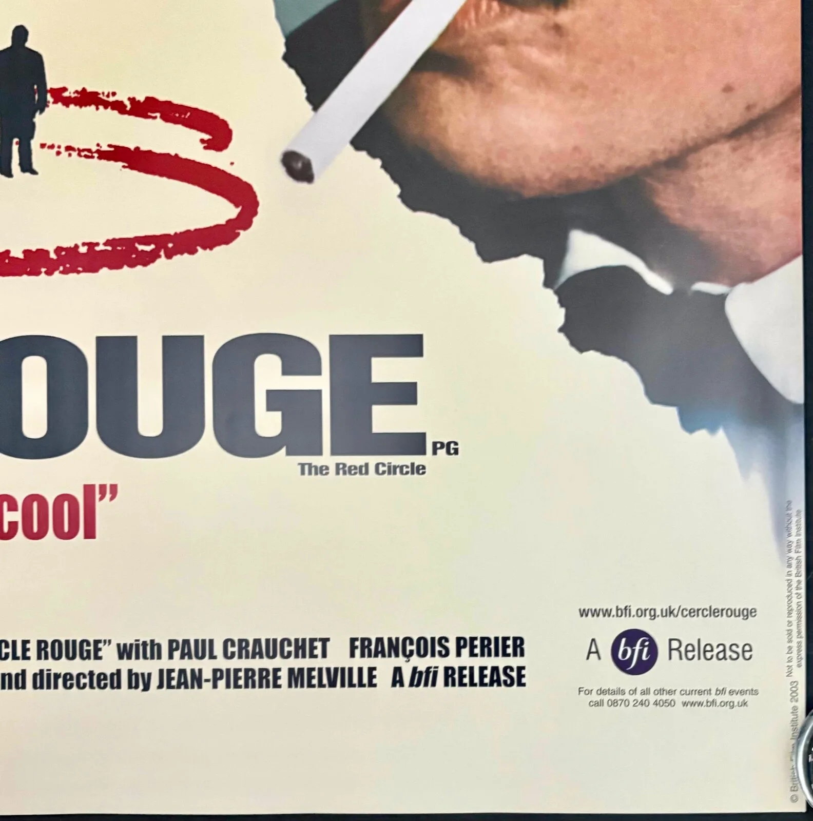 Le Cercle Rouge ORIGINAL Quad Film Cinema Poster Alain Delon 2003RR BFI, изображение 5