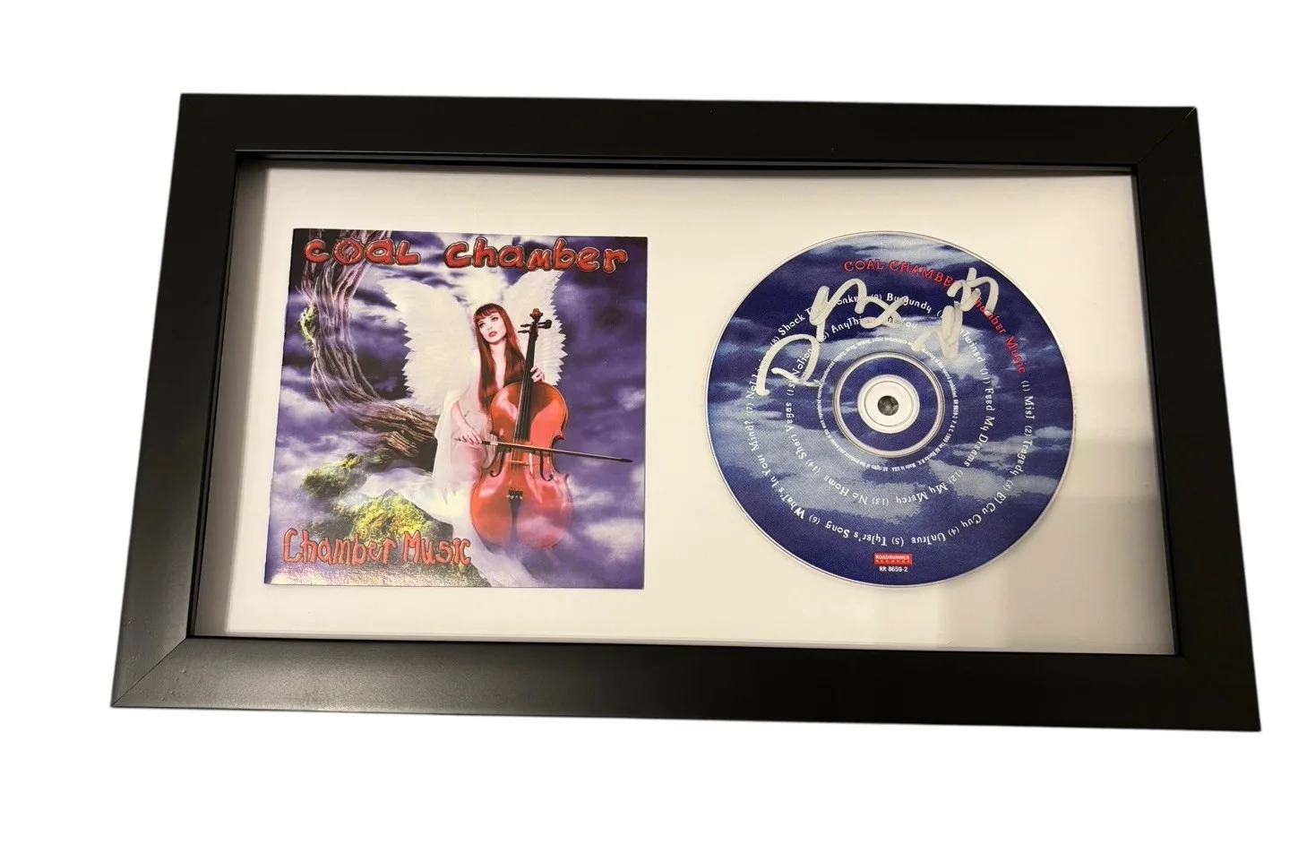 DEZ FAFARA COAL CHAMBER SIGNED AUTOGRAPH CHAMBER MUSIC FRAMED CD w PROOF JSA COA, image 3