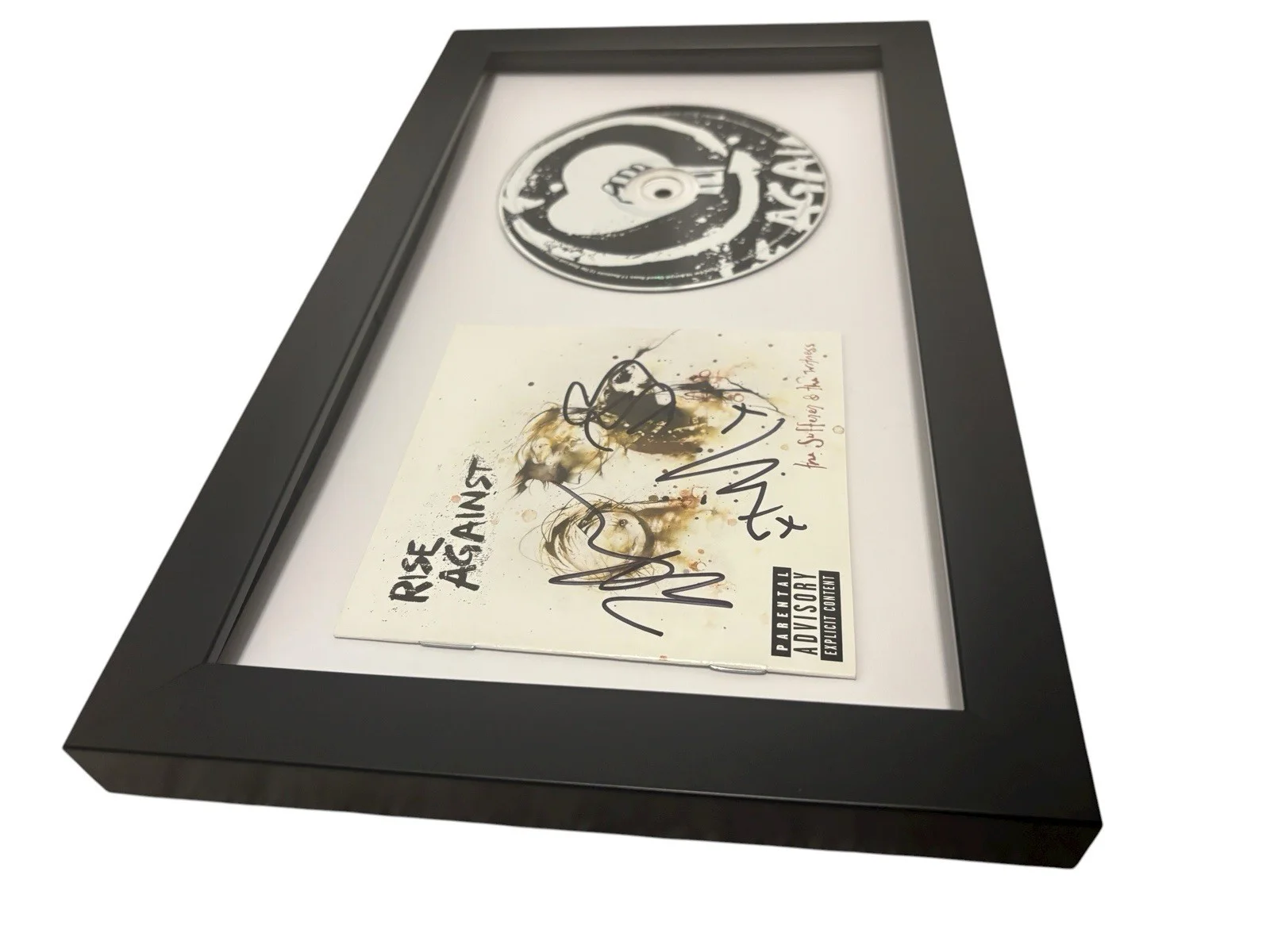 RISE AGAINST SIGNED AUTOGRAPH x3 SUFFERER WITNESS FRAMED CD TIM +2 PROOF JSA COA, image 4
