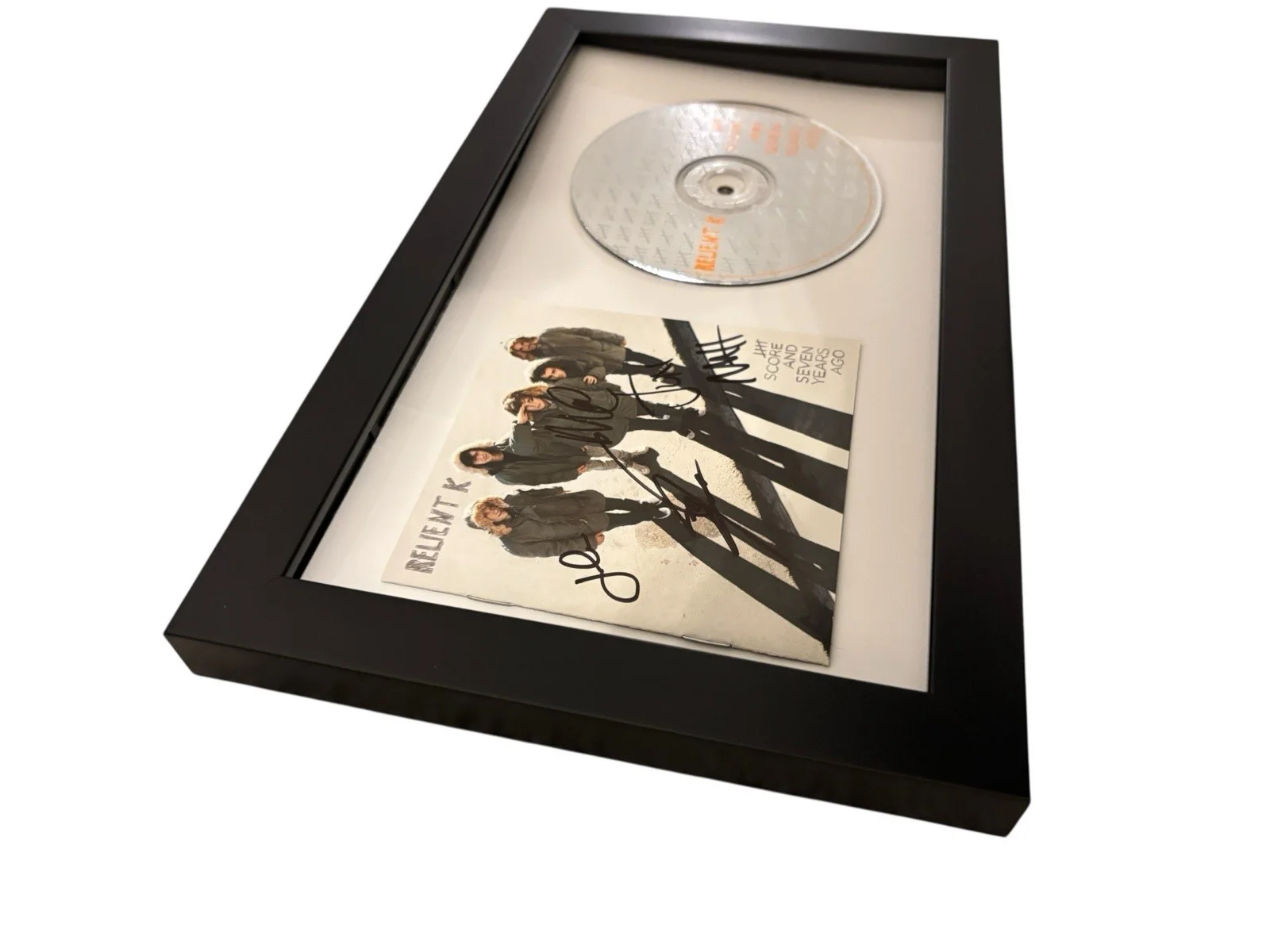 RELIENT K SIGNED AUTOGRAPH x5 FIVE SCORE SEVEN YEARS AGO FRAMED CD JSA CERT COA, image 4