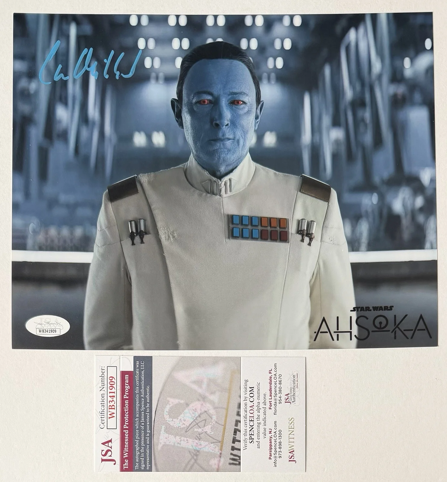 Lars Mikkelsen — LARS MIKKELSEN SIGNED • JSA WITNESS • GRAND ADMIRAL THRAWN PHOTO • STAR WARS