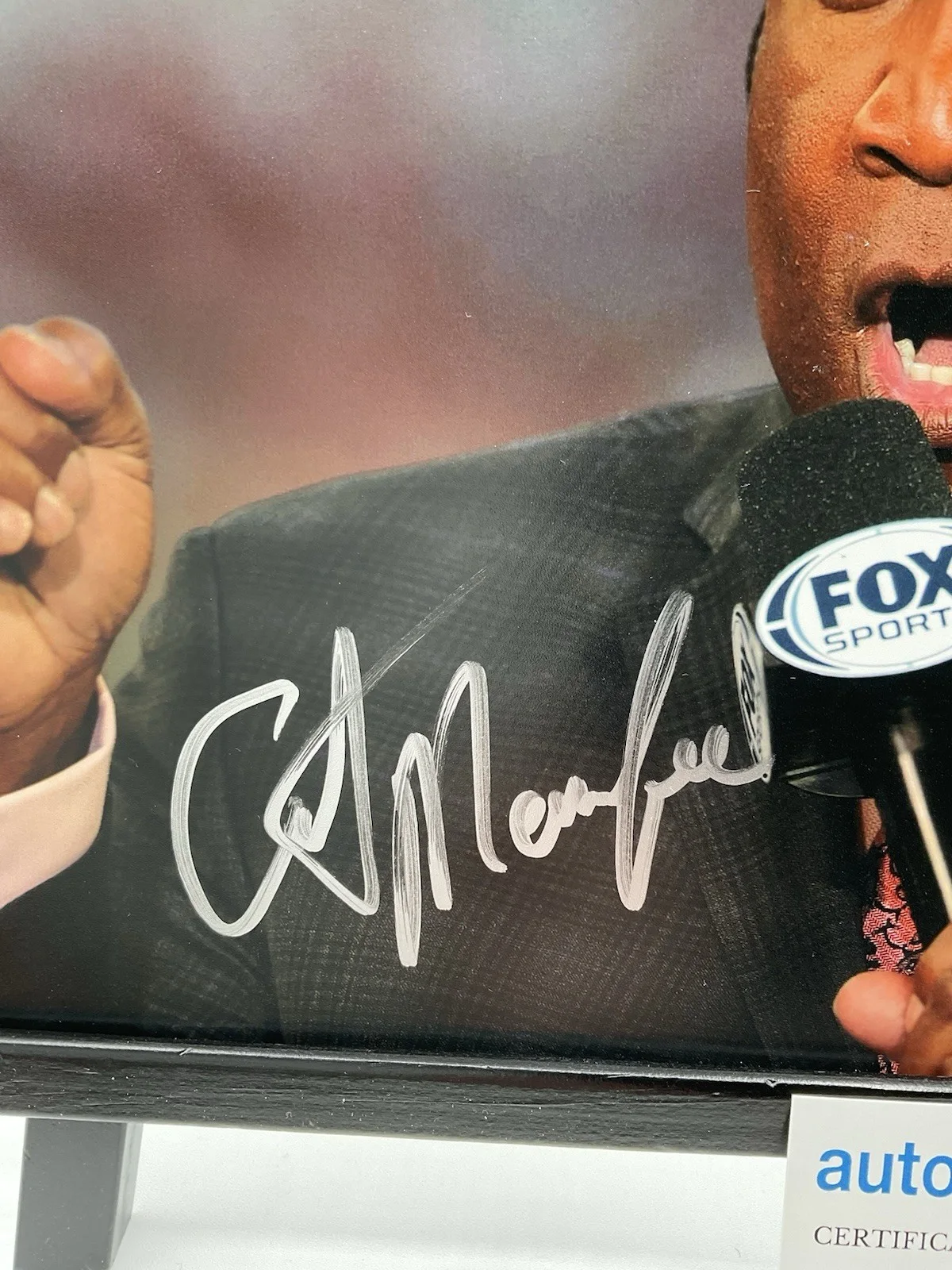 Curt Menefee — Curt Menefee Signed 8x10 ACOA FOX NFL Sunday Autographed photo Broadcaster auto, image 2