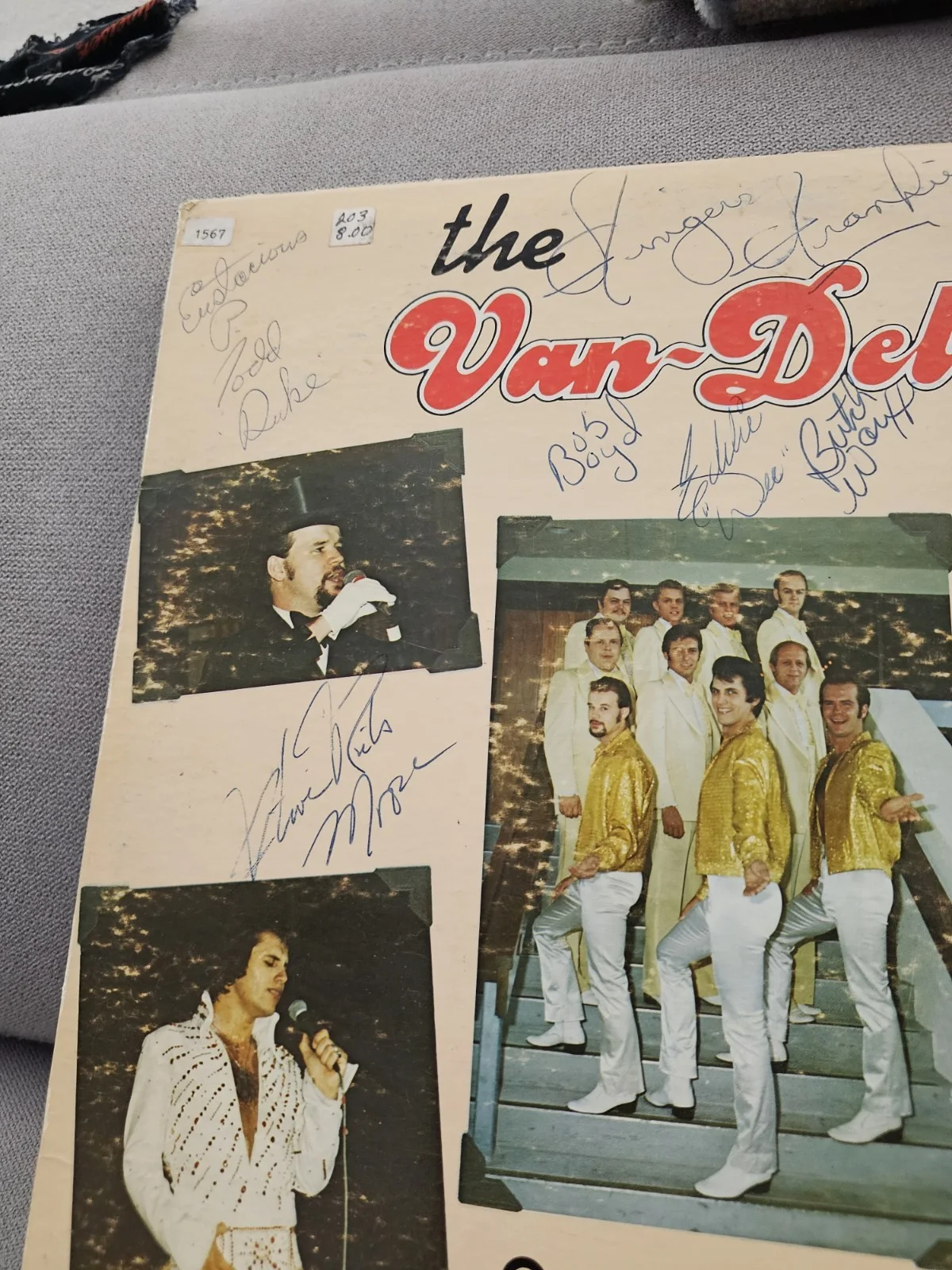 Autographed Vintage LP Record Album Cover of The Band The Van-Dells. Signed, изображение 3