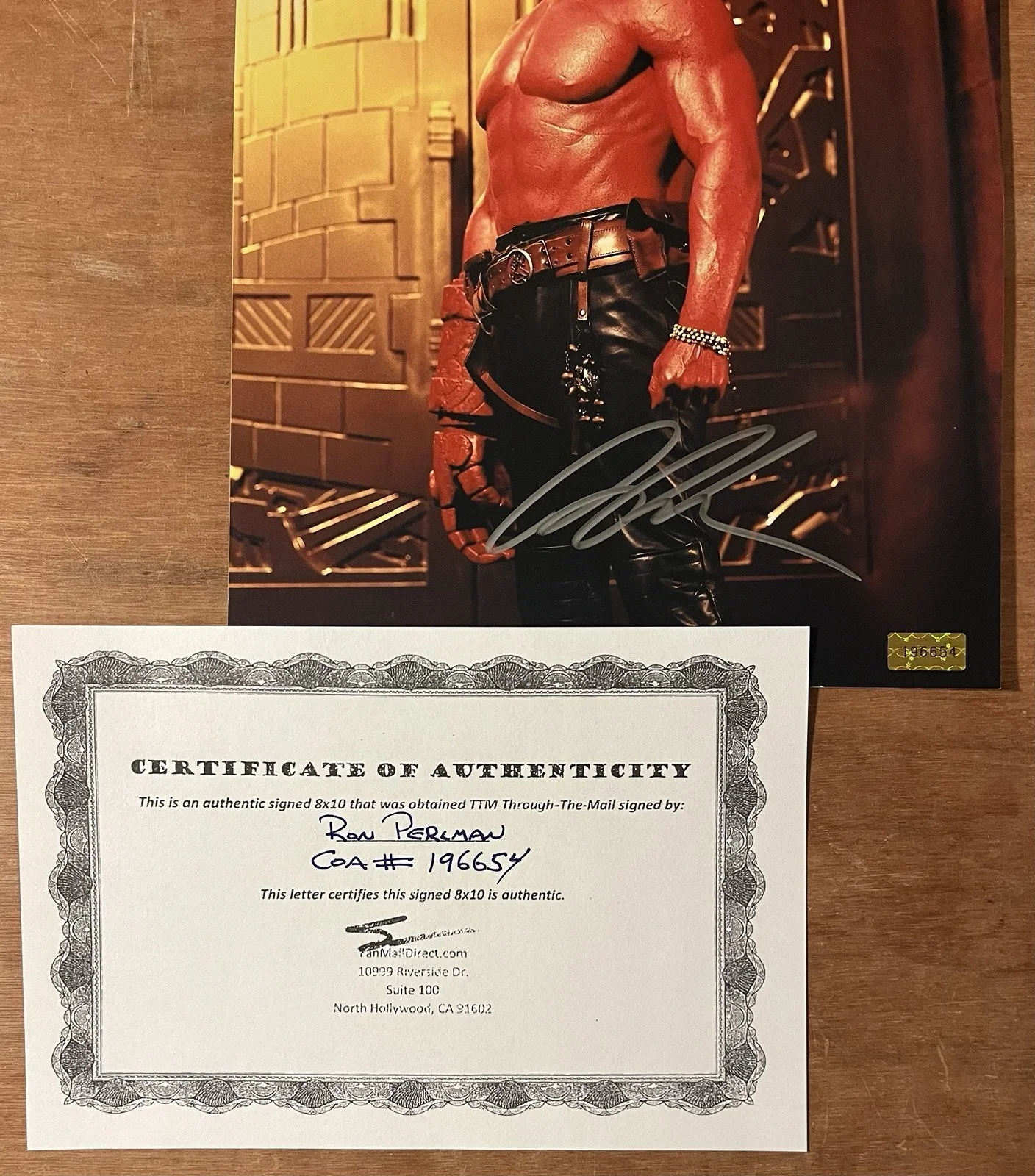Ron Perlman Signed Autographed 8x10 Hellboy Photo With COA, image 2
