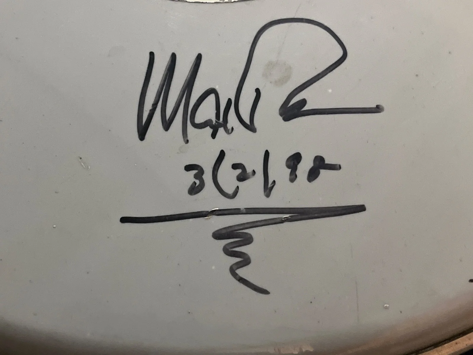 Elvin Jones, Max Roach ,Steve Smith, Signed 16”drum head, image 3