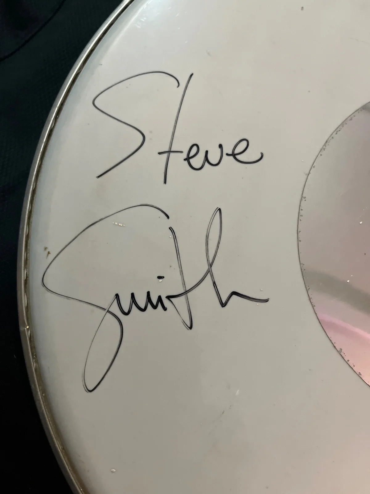 Elvin Jones, Max Roach ,Steve Smith, Signed 16”drum head, image 4