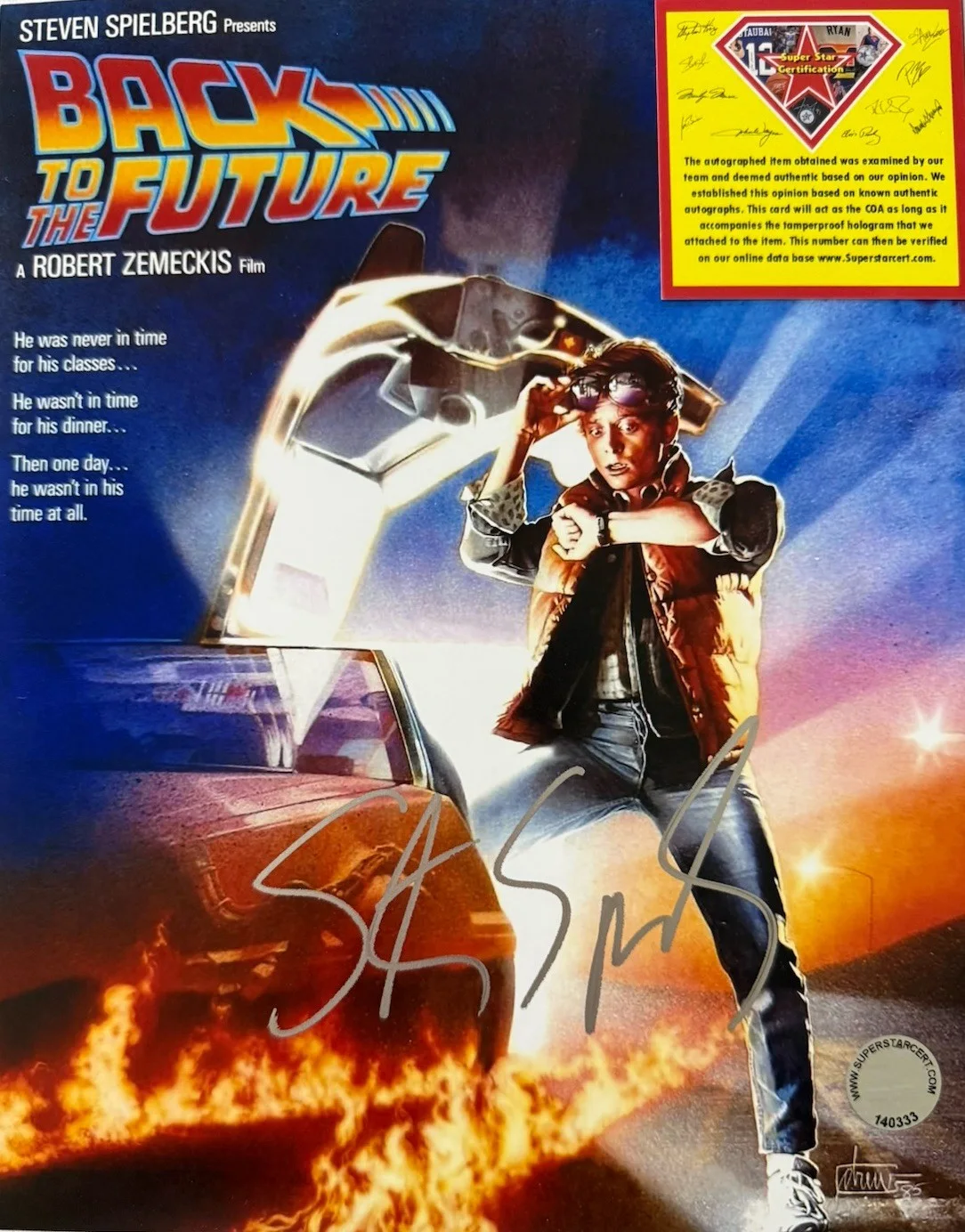 Steven Spielberg — Signed Autographed Steven Spielberg 'Back To The Future' 8x10 Photo W/COA, image 5