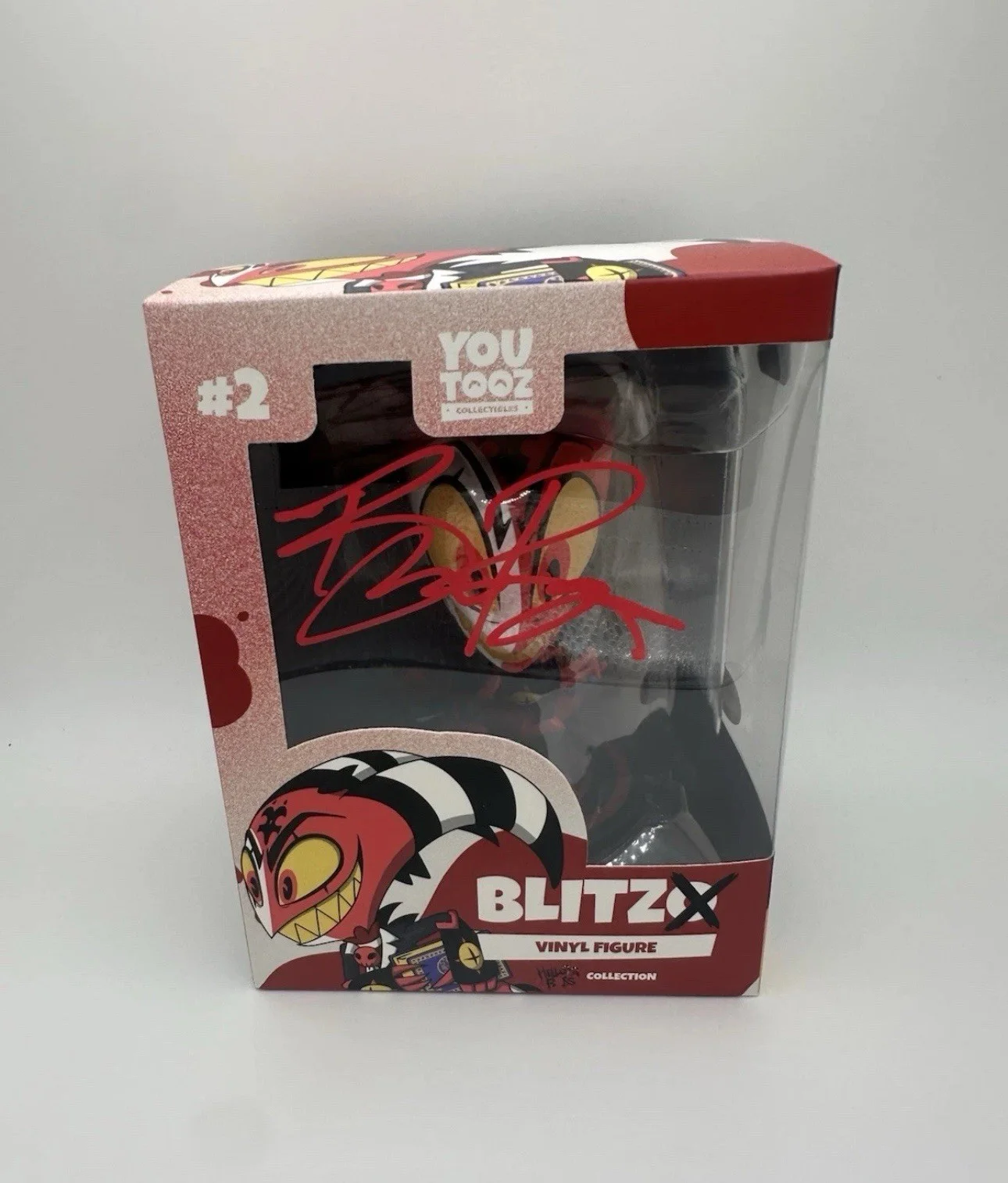 BRANDON ROGERS SIGNED BLITZO YOUTOOZ VINYL FIGURE ‘HELLUVA BOSS’ JSA COA, image 2