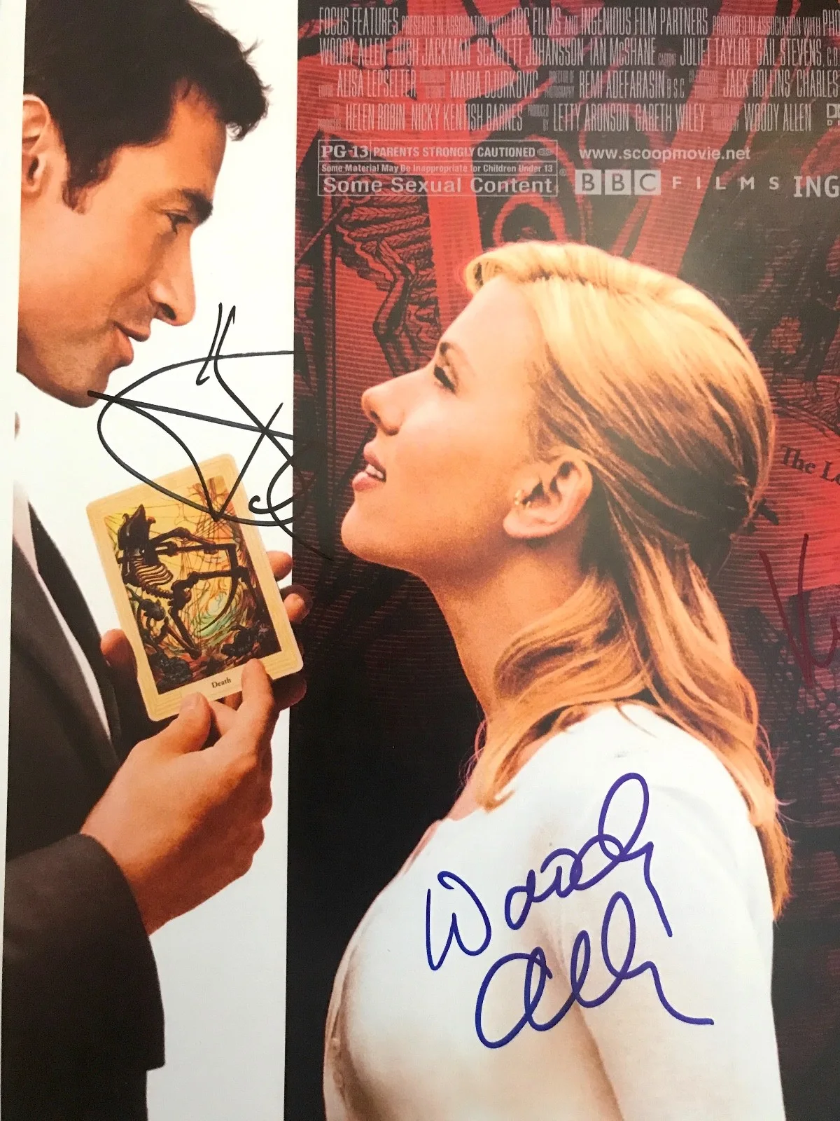 Woody Allen, Hugh Jackman — Woody Allen, Hugh Jackman, Ian McShane & Kevin McNally signed 11x17 Poster. IP, изображение 2