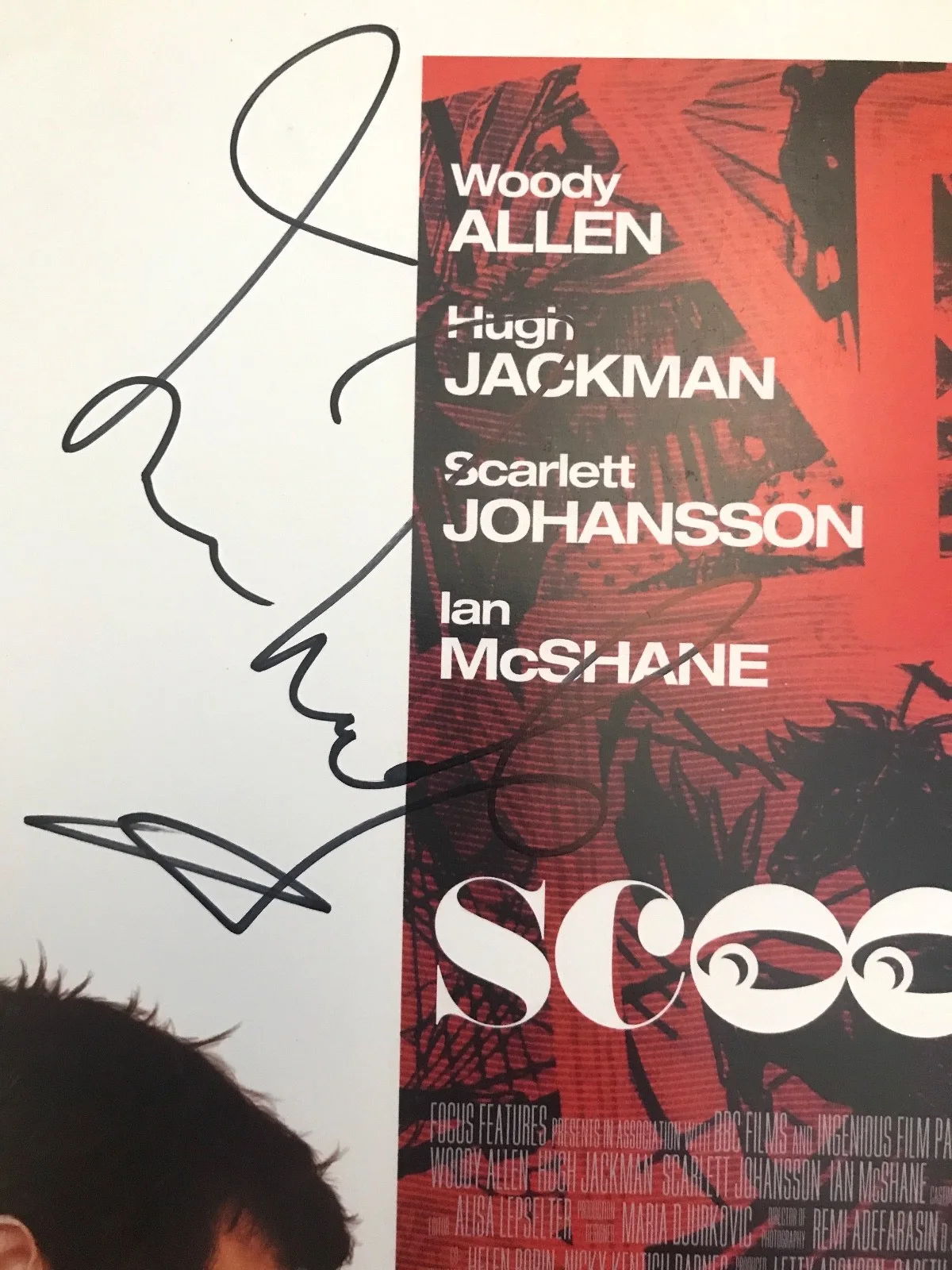 Woody Allen, Hugh Jackman — Woody Allen, Hugh Jackman, Ian McShane & Kevin McNally signed 11x17 Poster. IP, изображение 3