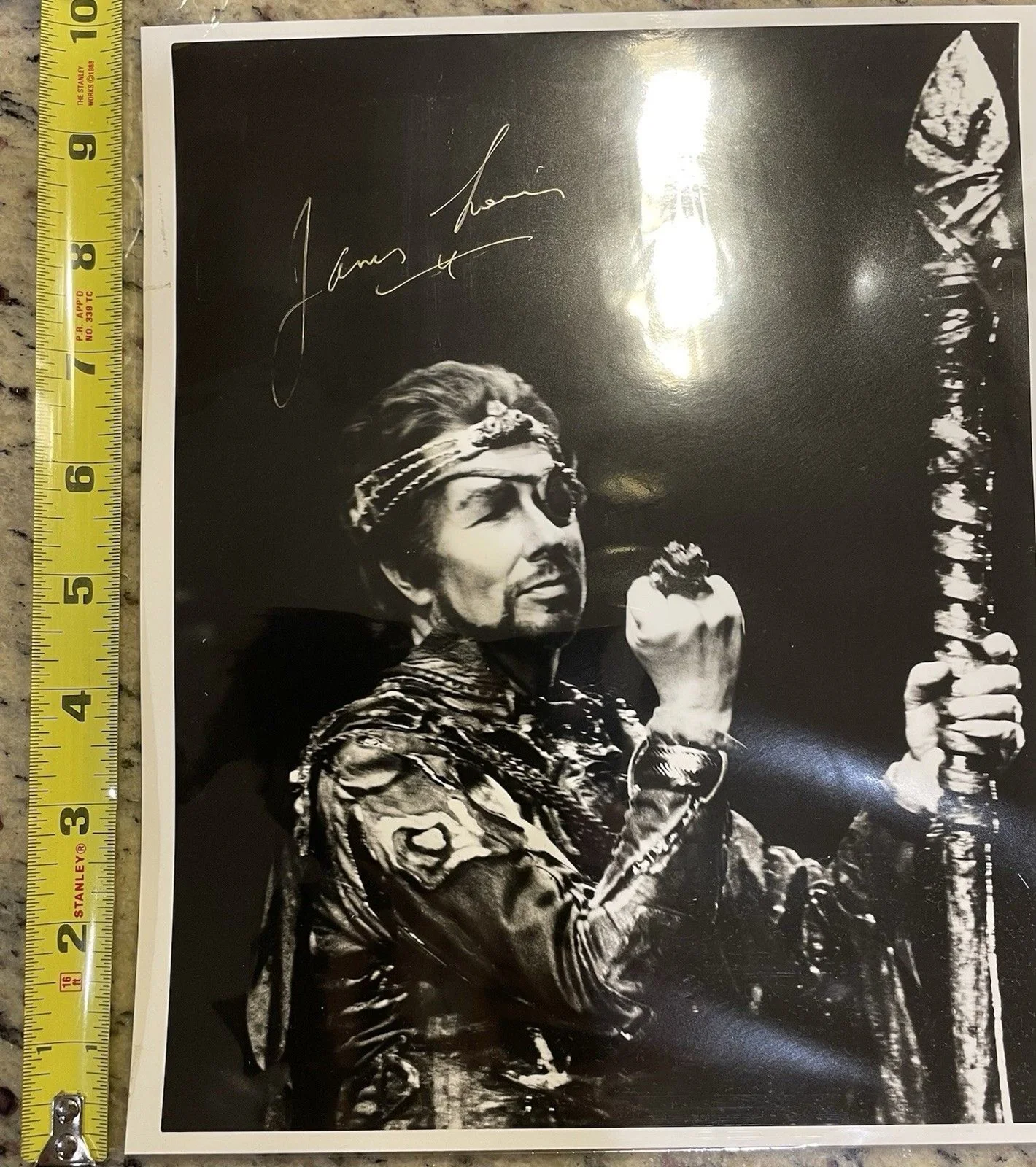 James Morris Autographed Opera Photo Signed 8x10 Black & White Stage Portrait, image 3