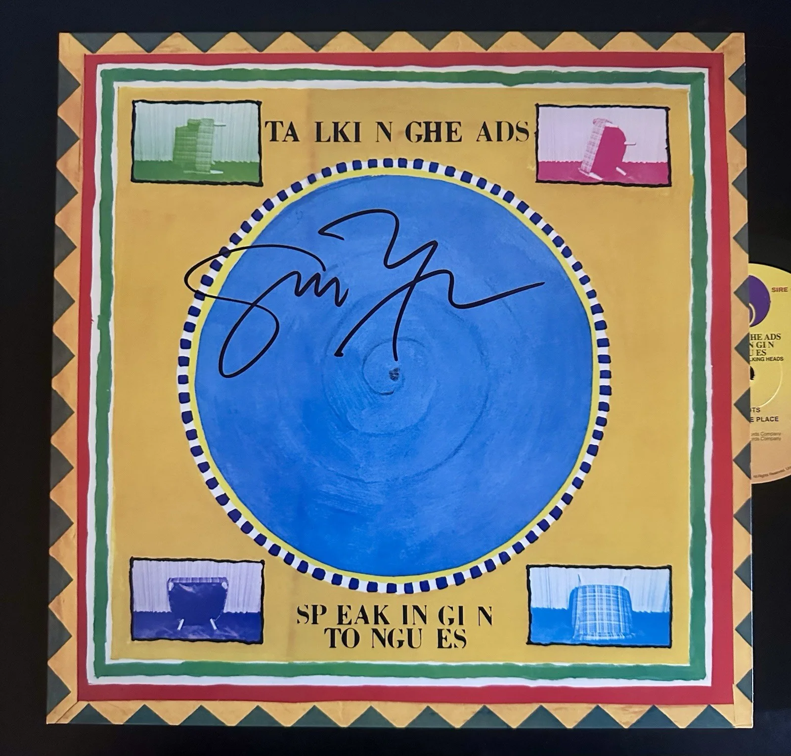 JERRY HARRISON SIGNED TALKING HEADS SPEAKING IN TONGUES VINYL RECORD LP JSA COA, изображение 2