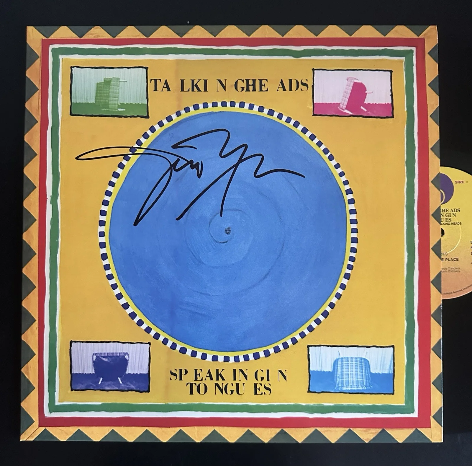 JERRY HARRISON SIGNED TALKING HEADS SPEAKING IN TONGUES VINYL RECORD LP JSA COA, изображение 2