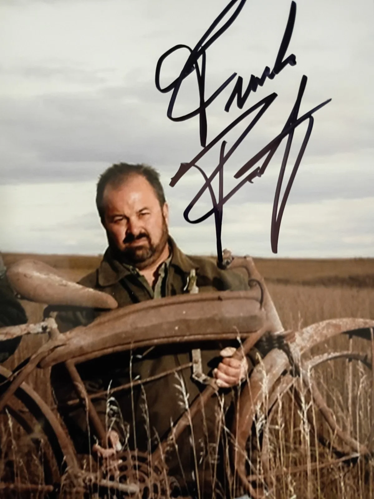 Mike Wolfe Frank Fritz — American Pickers Mike Wolfe Frank Fritz Signed 8x10 COA& Matching Number Sticker, image 3
