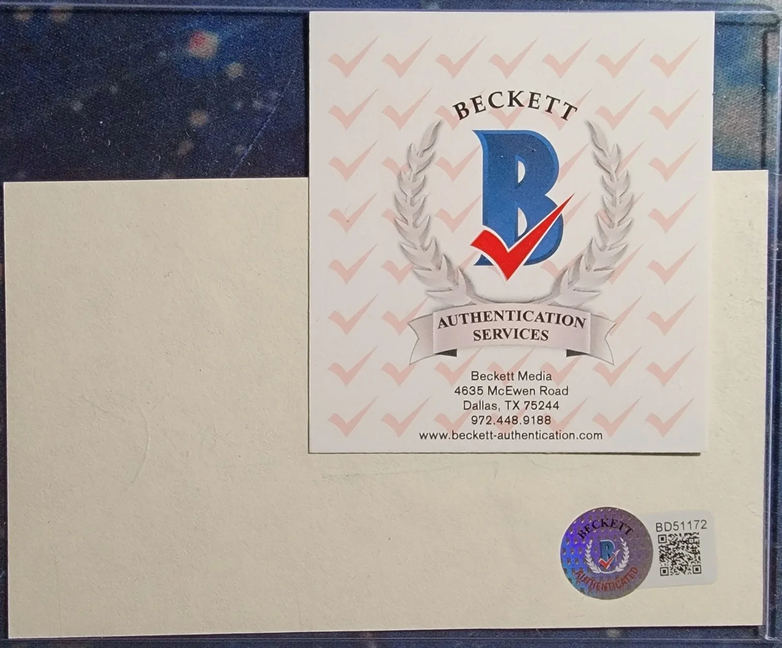 Oliver North — Oliver North Authentic Signed Index Card W/ Beckett BAS COA, image 2