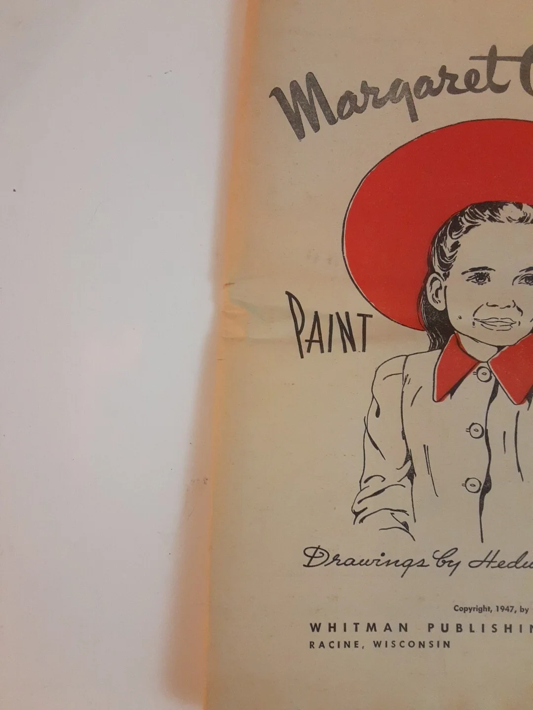 Vintage Margret O'Brien paint book copyrighted 1947, изображение 4