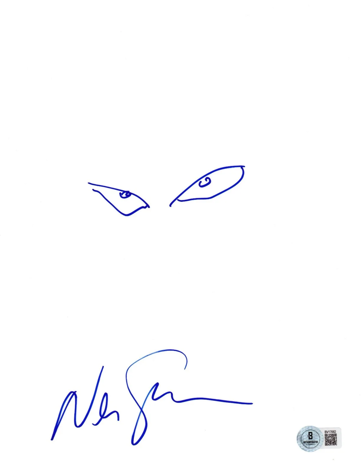Neil Gaiman — Neil Gaiman Signed Artwork Original Sketch Authentic Autograph Beckett