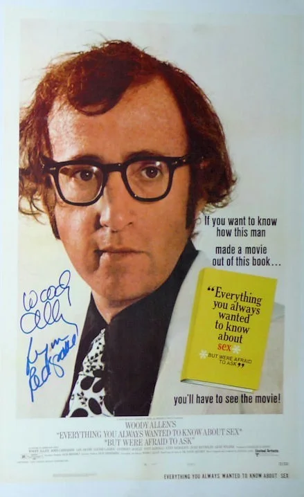 Woody Allen & Lynn Redgrave — Woody Allen & Lynn Redgrave signed Everything 11x17 poster - Exact Photo Proof