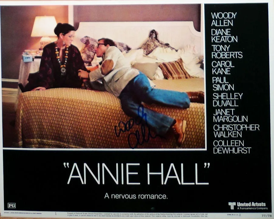 Woody Allen — Woody Allen signed Original Annie Hall 11x14 Lobby Card 1977 - Exact proof
