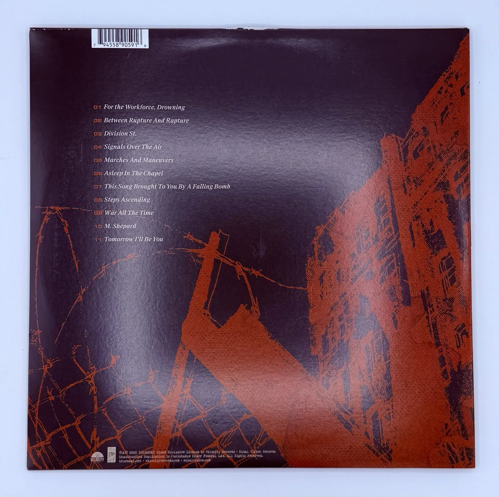 Thursday Signed War All The Time Live Colored Vinyl LP Record, image 2