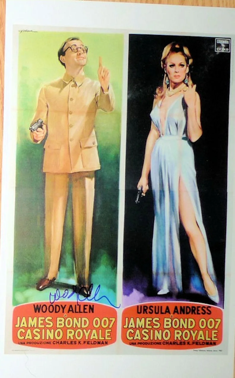 Woody Allen — Woody Allen signed 007 Casino Royale 11x17 poster Rare - Photo Proof
