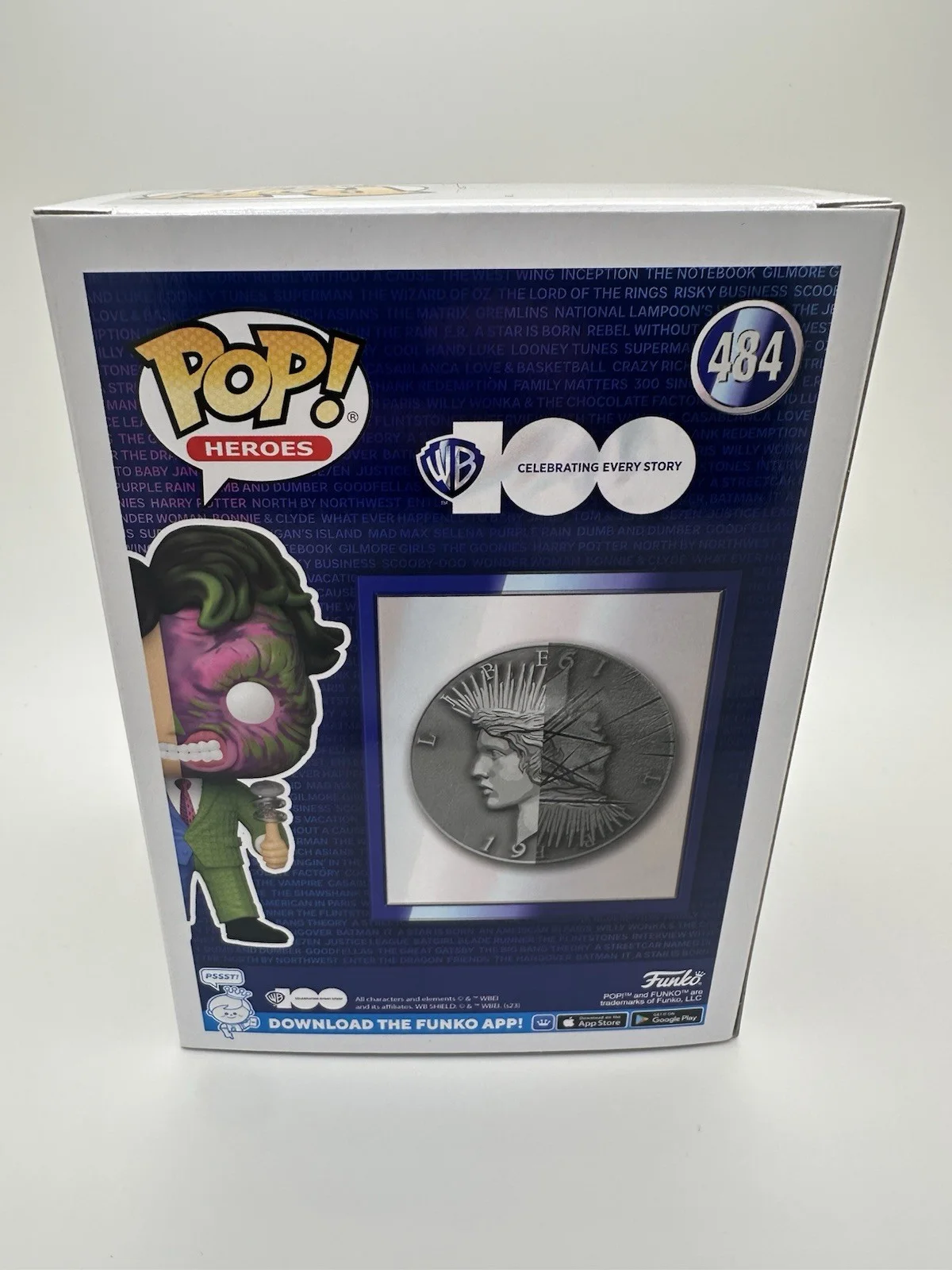 AARON ECKHART SIGNED TWO-FACE FUNKO POP THE DARK KNIGHT JSA AUTHENTICATED WS, image 4