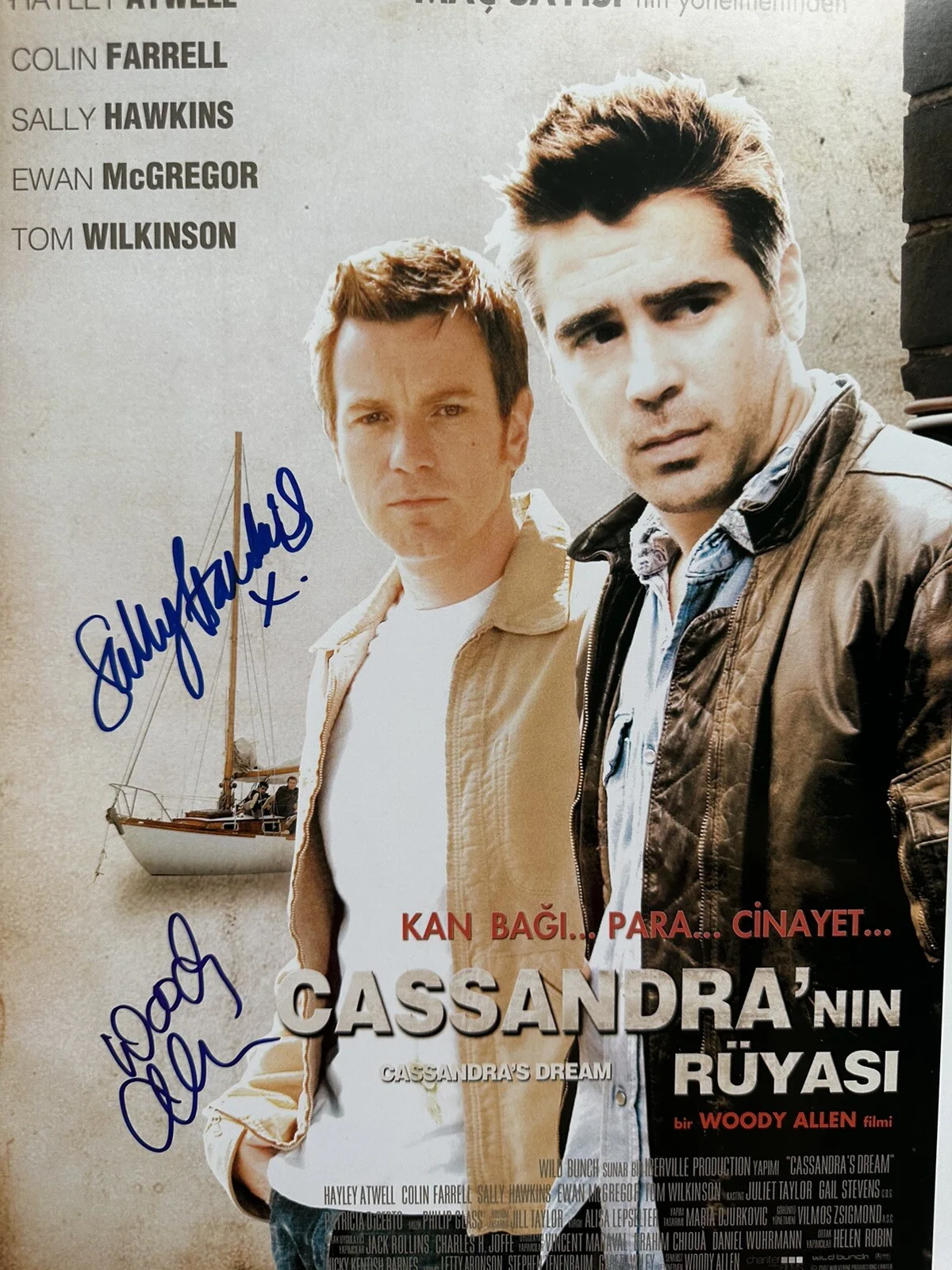 Woody Allen, Sally Hawkins — Woody Allen, Sally Hawkins Signed Cassandra’s Dream Poster In Person, изображение 2